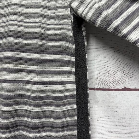 T by Talbots Gray Black cowl neck pullover striped tunic sweater size XL - Picture 4 of 10